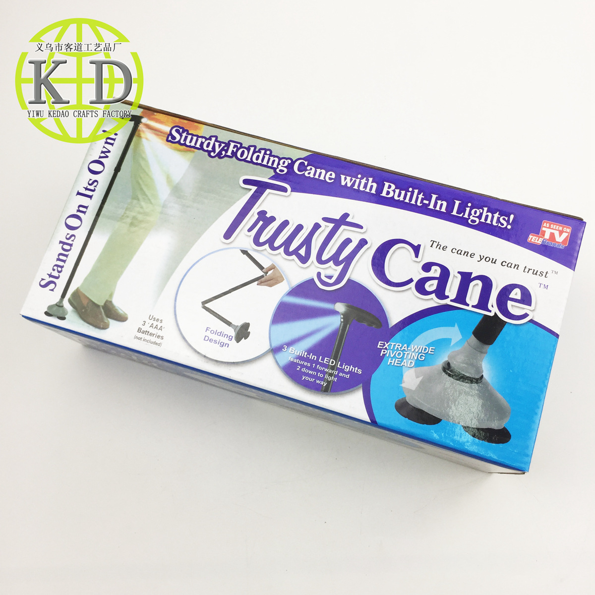 Hurry Trusty Cane 折叠五节伸缩拐杖不倒翁老人手杖户外登山杖 价格 厂家 哪里买 我有货 B 5yoho Cn