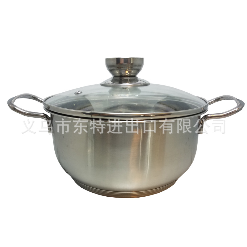 Factory direct sales of stainless steel 6-piece set, double-bottom steel handle pot, multi-functional soup pot, one-pot multi-purpose gift set pot detail image 9