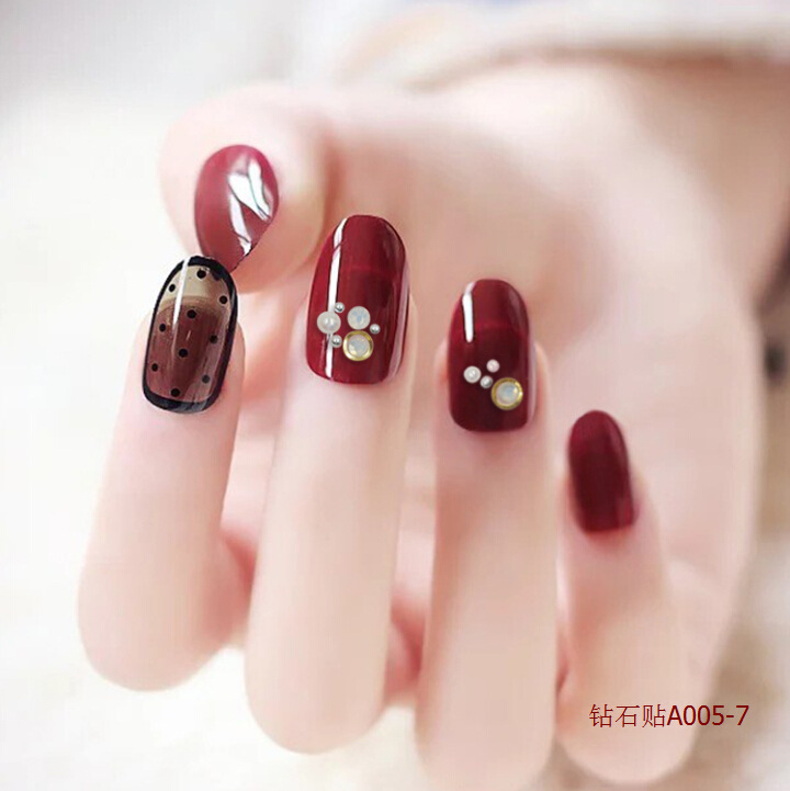 Diamond nail stickers, super shiny Japanese design, diamond stickers, self-adhesive nail drill, in stock, wholesale and customization detail image 4