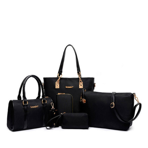  New Women's Bags Fashionable Nylon Cloth Mother Bag Six-piece Set Hand-held Shoulder Crossbody Women's Bag Wholesale