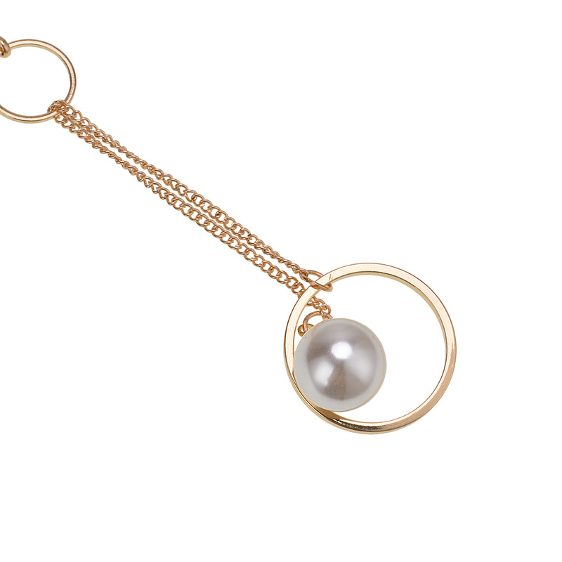 other copper Inlaid pearl necklace (Silver)NHYT0240-Silver