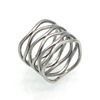 Fashionable wavy ring stainless steel, simple and elegant design, wholesale