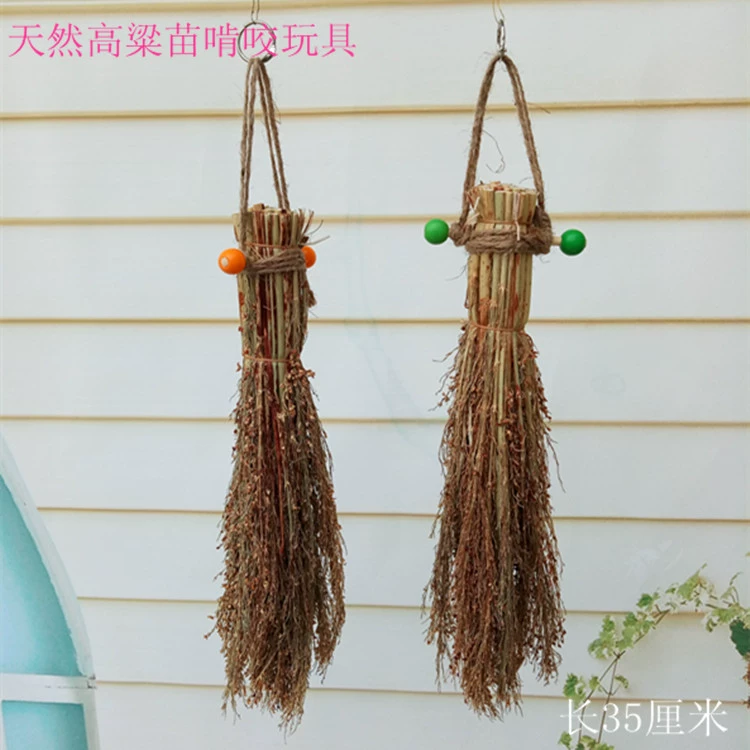 Принадлежности для попугаев Игрушки для птиц Игрушки для натуральных растений Сорго Игрушки для укуса рассады Попугай Качели Лестница