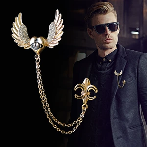 Lovely Angel Wing Brooch with Rhinestone Alloy for Women