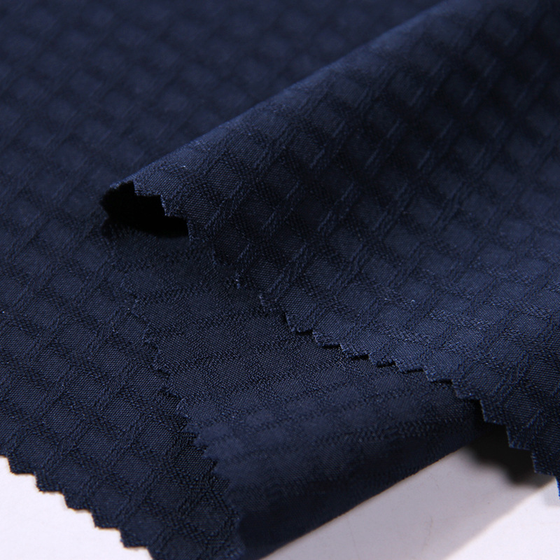 【鹏越】长丝提花四面弹  时尚女装服装面料 全涤弹力提花布料