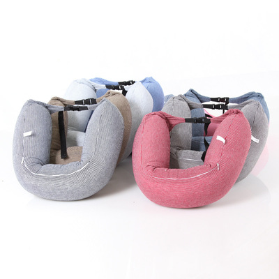 护脖子u型枕护颈枕头枕颈枕旅行枕颈椎U形床头条纹泡沫粒子飞机枕|ms