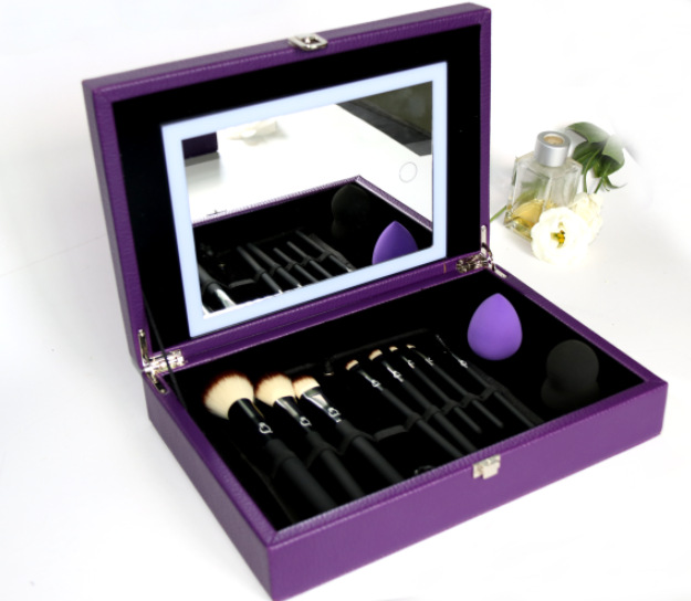 原单出口可调光LED灯首饰盒 七夕情人节女神送礼化妆品收纳盒