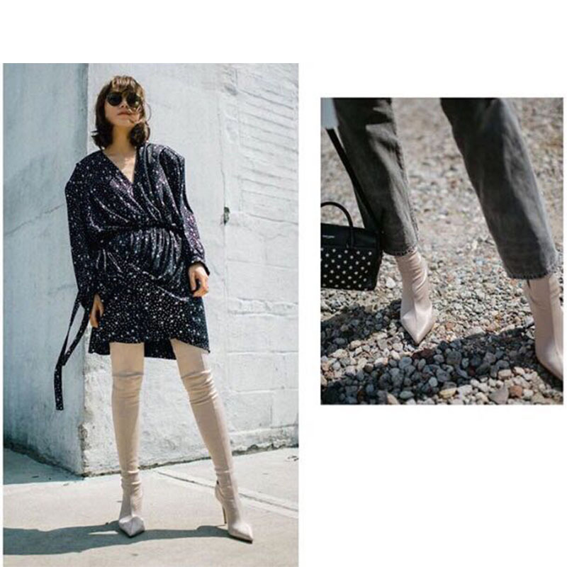 Bottes femme XINGSHIFANG en Tissu élastique - Ref 3354878 Image 15