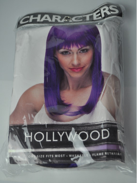 Estilo europeo y americano cos / party peluca popular fiesta cubierta de cabeza de fábrica cabello liso