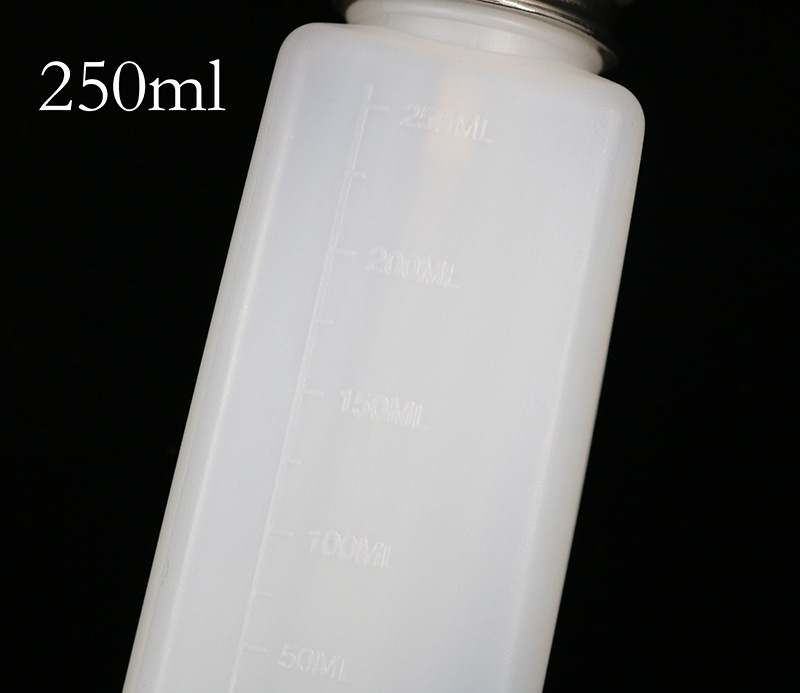 Cross-border dedicado 250ml tapa de metal removedor de esmalte de uñas Prensa botella de alcohol sin bloqueo de uñas botella de prensa de alcohol