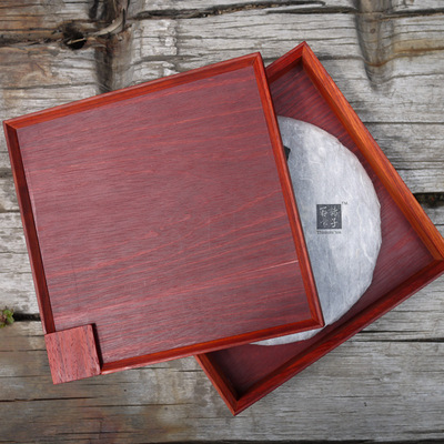 古木生花原创 木质茶饼盒普洱茶饼包装盒礼盒木盒双层茶叶盒可批|ru