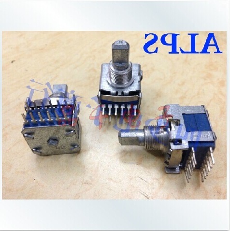  ALPS 波段开关2层1X2档 旋转开关15MM轴