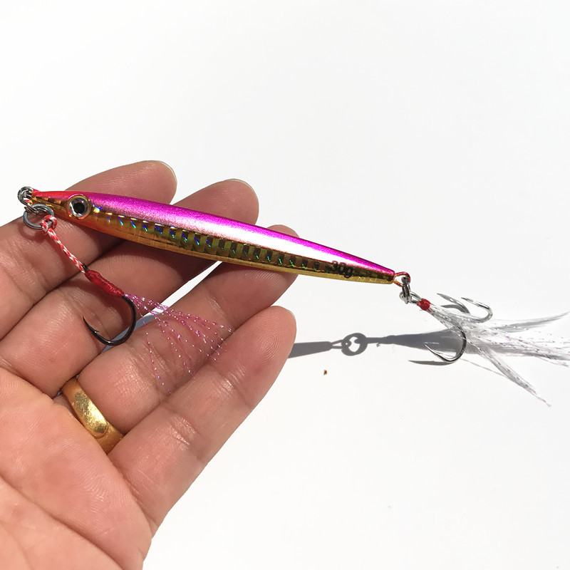 Metal Jigging Spoon Lures Wobbler Jig Bait Carp Striped Bass Fishing Tackle SwimBait