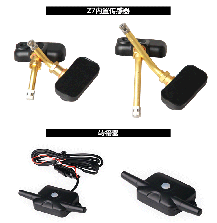 Truck, Bus, Fire Truck Tpms Tire Pressure Monitor 6-Wheel Internal and External Digital Display Universal Tire Pressure Sensor