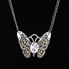 Mechanical retro necklace heart shaped with gears, European style, punk style, wholesale