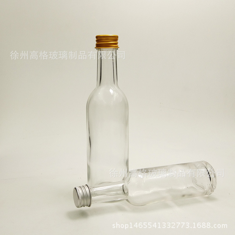 透明玻璃小号酒瓶白酒瓶果醋瓶蜂蜜瓶饮料瓶密封瓶圆形50/100ml