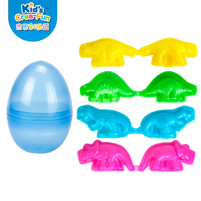 杰思创乐园 欧盟标准橡皮泥彩泥工具模具套装 HK-061 恐龙蛋夹模