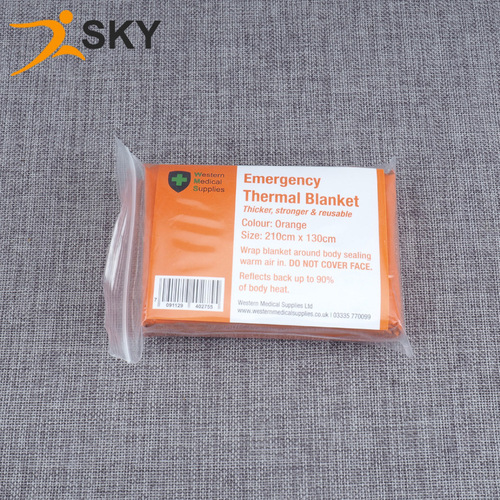 Outdoor PE orange emergency blanket, survival blanket, disposable radiation protection blanket, survival emergency blanket, earthquake rescue insulation blanket