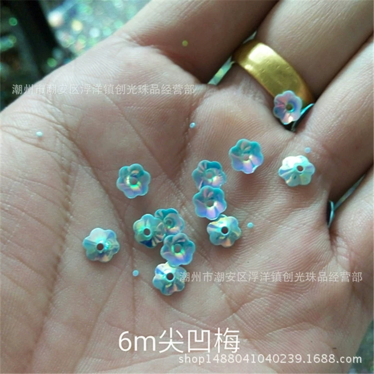 Индивидуальные ногти sequins ПВХ, обувь, пижама, 6 мм