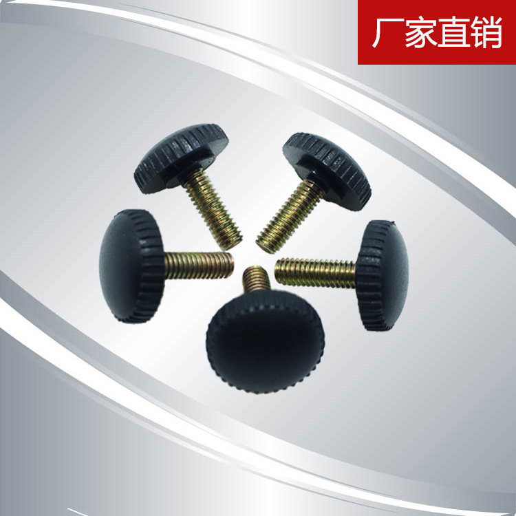 厂家直销 14#圆头直纹螺丝 手拧胶头螺丝m4 圆形胶头螺丝 m4*12
