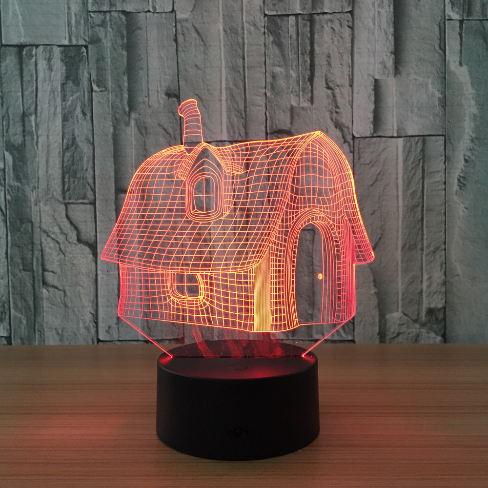 3D灯 七彩遥控触摸led灯创意产品礼品台灯小夜灯