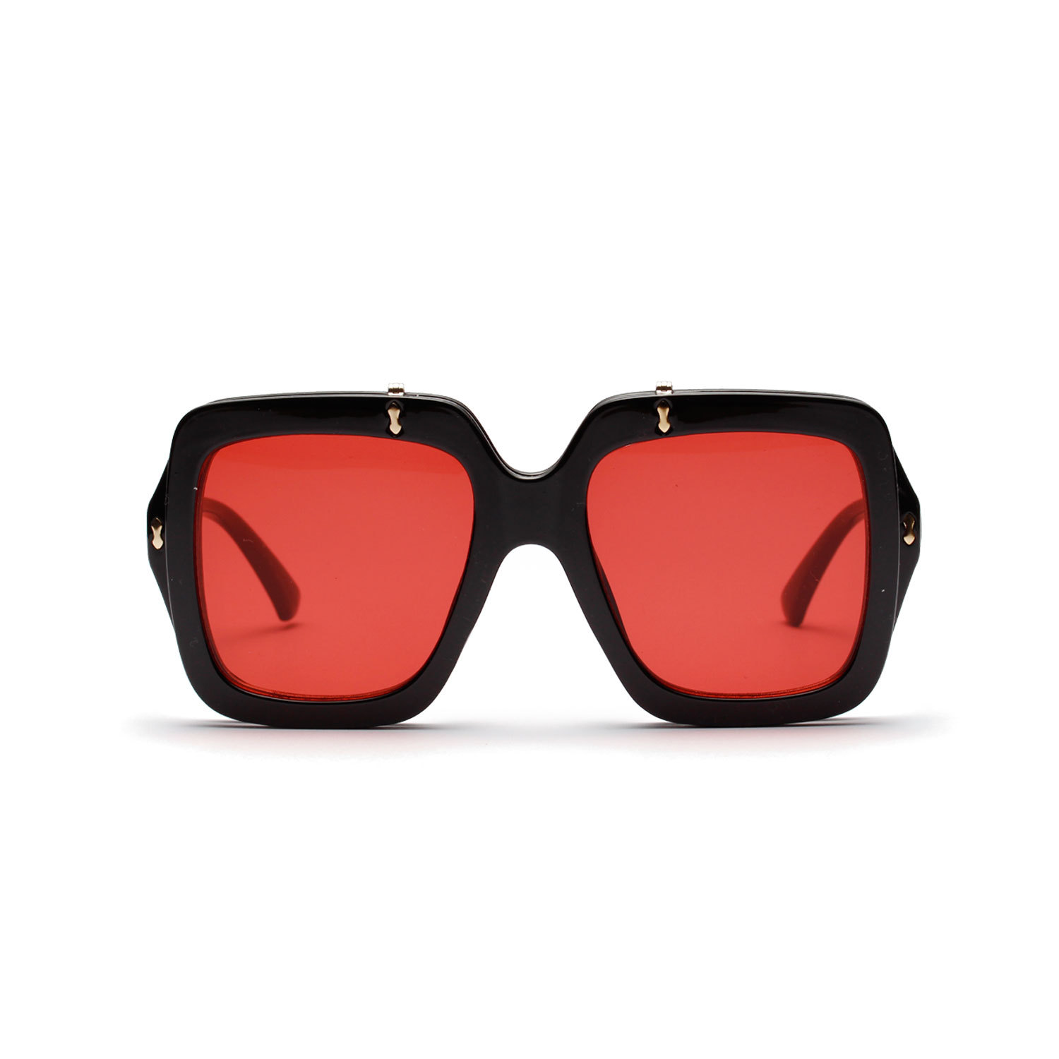 New Fashion Colorful Transparent Large Frame Sunglasses Flip Double Glasses Wholesale display picture 3