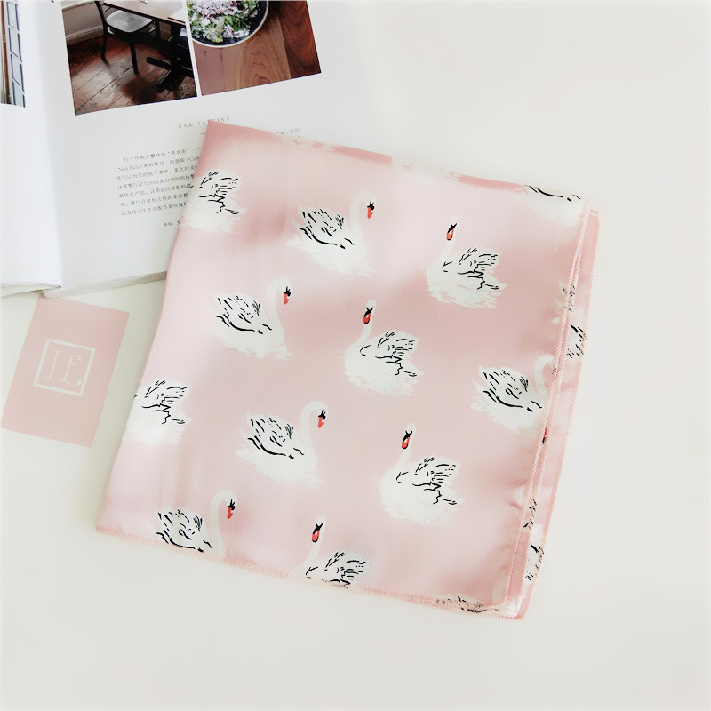 60g Weight Silk Scarf Classification Daily Occasion Satin Material Stripe, Polka Dots, Chains Print Pattern Summer Season Women's Gender Simple Style Style Women's Simple Style Stripe Polka Dots Chains Print Satin Silk Scarf 60