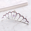 Fashionable children's nail decoration for bride, metal golden water, drill, hair accessory, wholesale, new collection