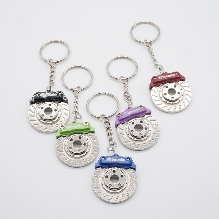 Creative promotional gifts car keychain pendant brake disc key ring zinc alloy die-casting key buckle Creative promotional gifts car keychain pendant brake disc key ring zinc alloy die-casting key buckle