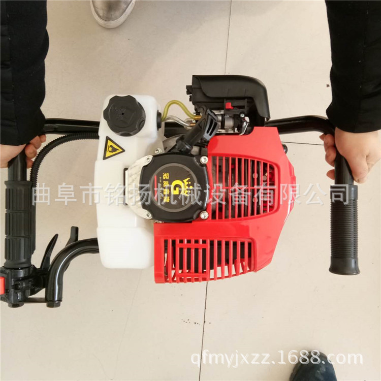 风冷单缸二冲程汽油机挖坑机高效小型电线杆植树挖坑机图片