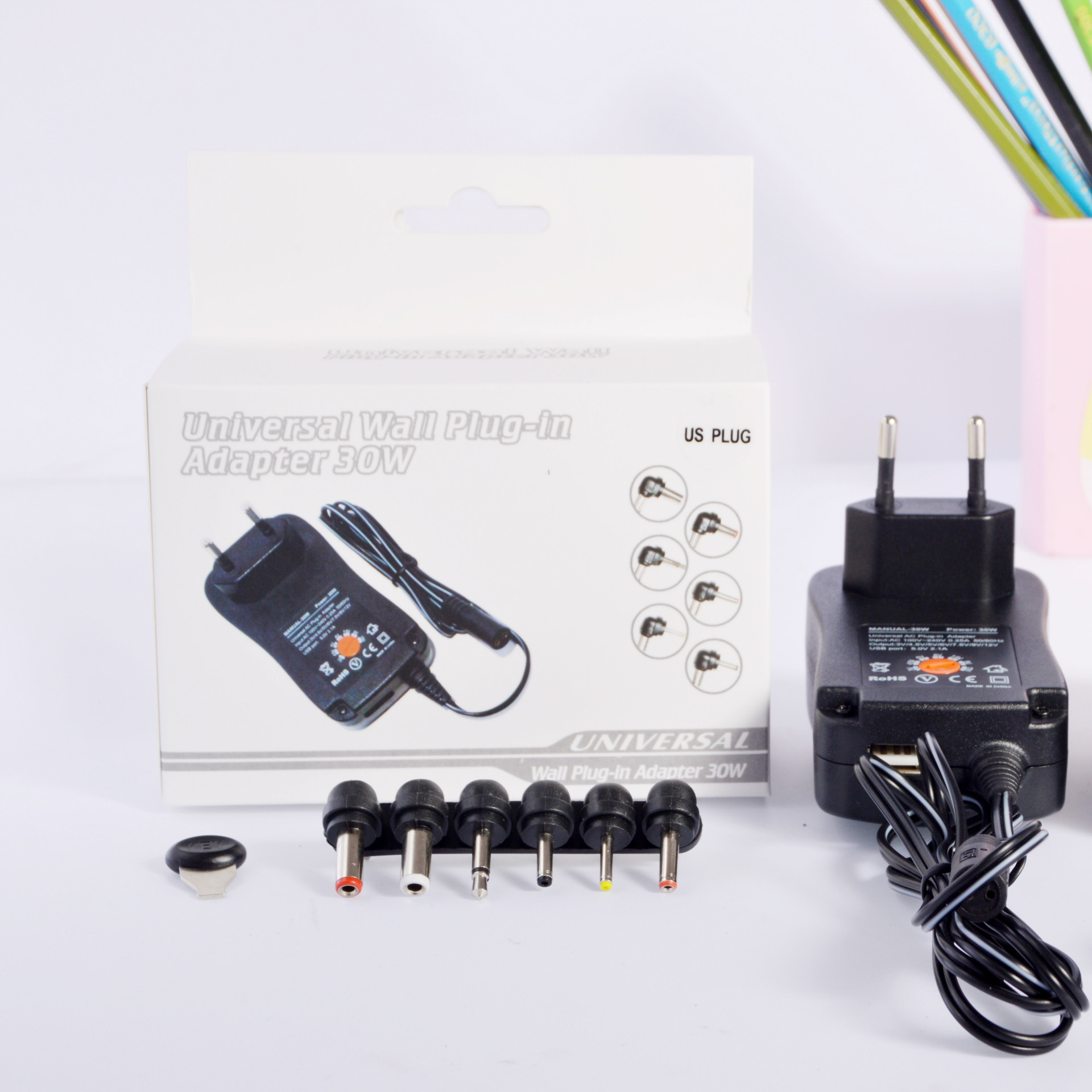 多功能开关电源 30W可调电压电源 3-12V适用无人机充电电源适配器