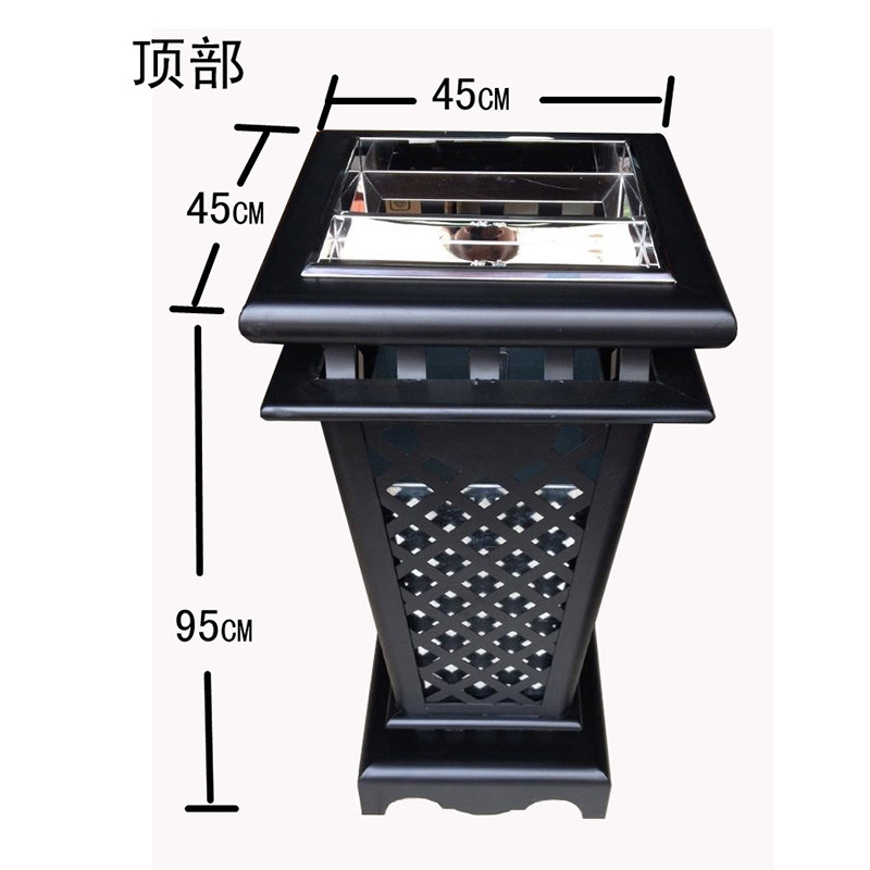 斯德勒斯铁艺户外垃圾桶 园艺别墅垃圾桶 大号公园艺术铁花果皮箱