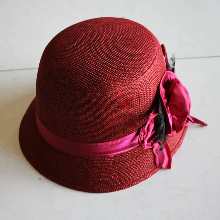 厂家大量批发女士时尚寿帽礼帽长彪纸花殡葬用品寿衣配件