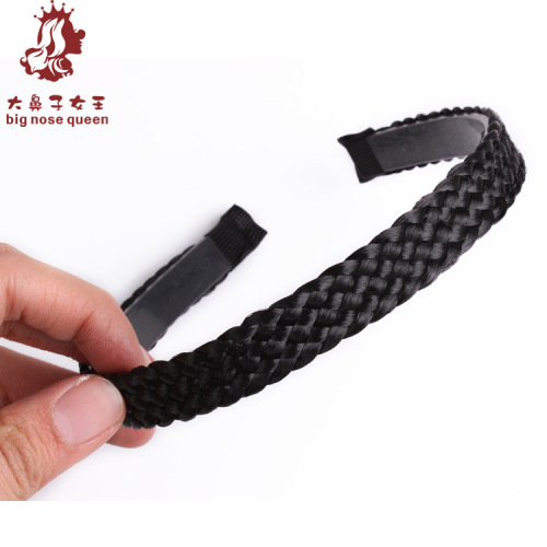 Wig cap with teeth braided ribbon, fashionable braided headband, hair accessory for braiding, hair accessory with ribbon