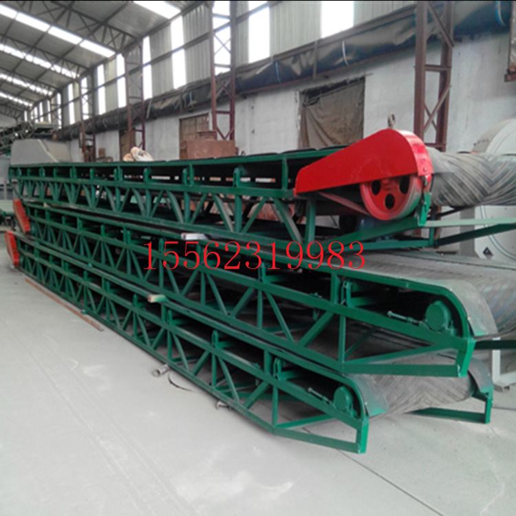 矿用爬坡上料机 电商分拣线快递流水线 蔬菜挡板皮带输送机