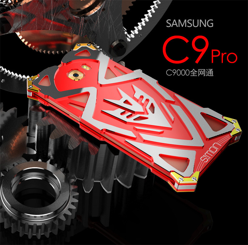 SIMON THOR Ⅱ Aviation Aluminum Alloy Shockproof Armor Metal Case Cover for Samsung Galaxy C9 Pro C9000