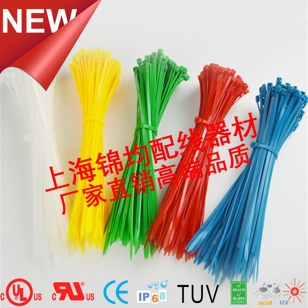 厂家直销8*200非标5.6*200自锁式尼龙扎带,白色黑色塑料扎带