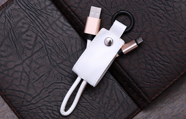 三星小米华为便携手机数据线安卓通用钥匙扣充电线批发