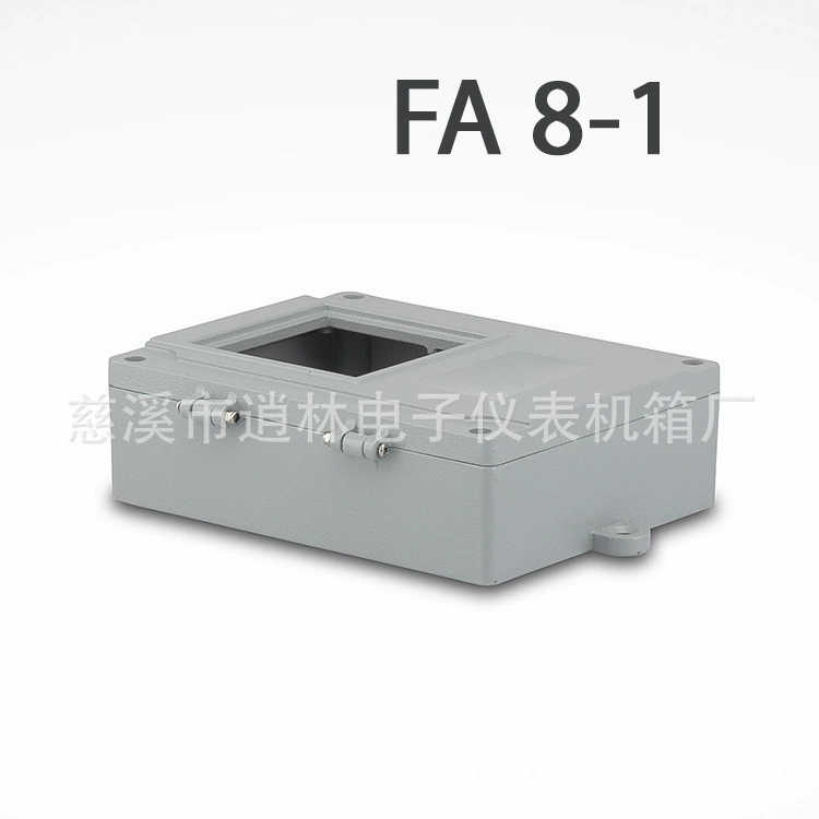 Литой корпус электронного инструмента, металлическая откидная крышка, распределительная коробка с окном и подвесными ножками FA-8-1, 60*140*180