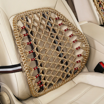 新款透气编织腰靠座椅冰丝靠枕夏季汽车用品通用腰靠腰垫一件代发|ru