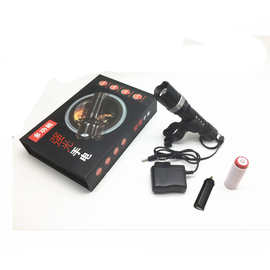 自行车灯旋转调焦可充电手电筒LED强光手电单车强光前灯套装