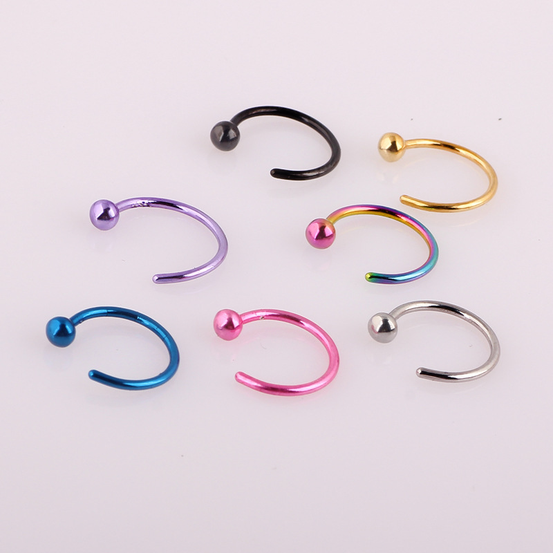 Pointed titanium steel lip stud product view