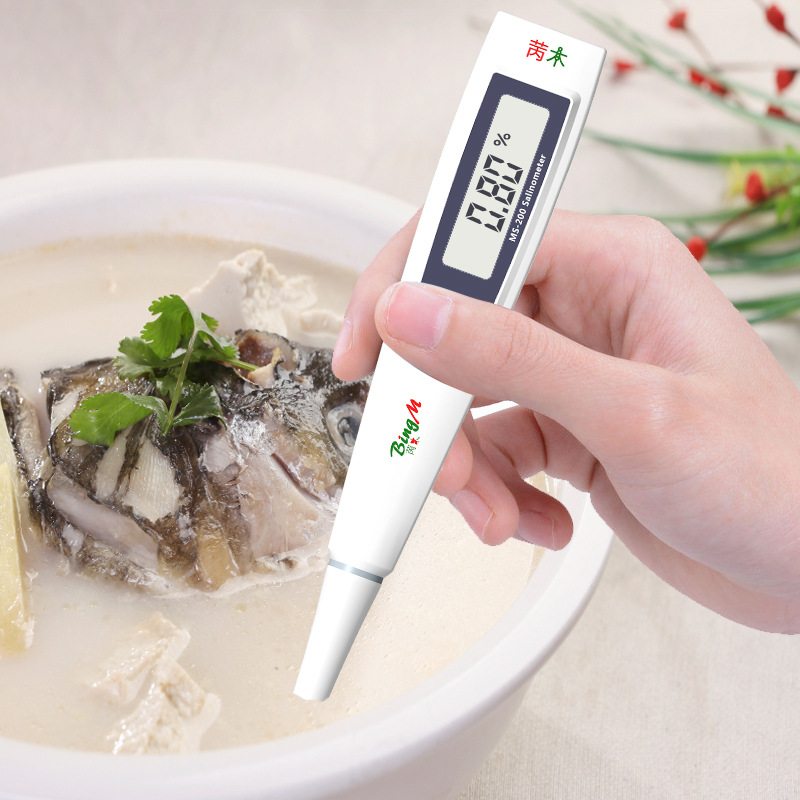 精準鹵水鹽度計食品咸度電子鹽度表數顯湯汁測量機鹽份測試筆廚房