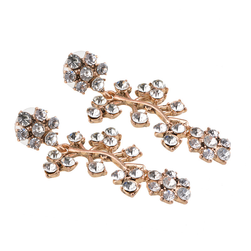 alloy Diamond earring (blue)NHYT0279-blue