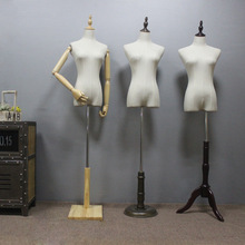 女裝店服裝模特道具 半身模特女櫥窗展示模特半身包布實木模特