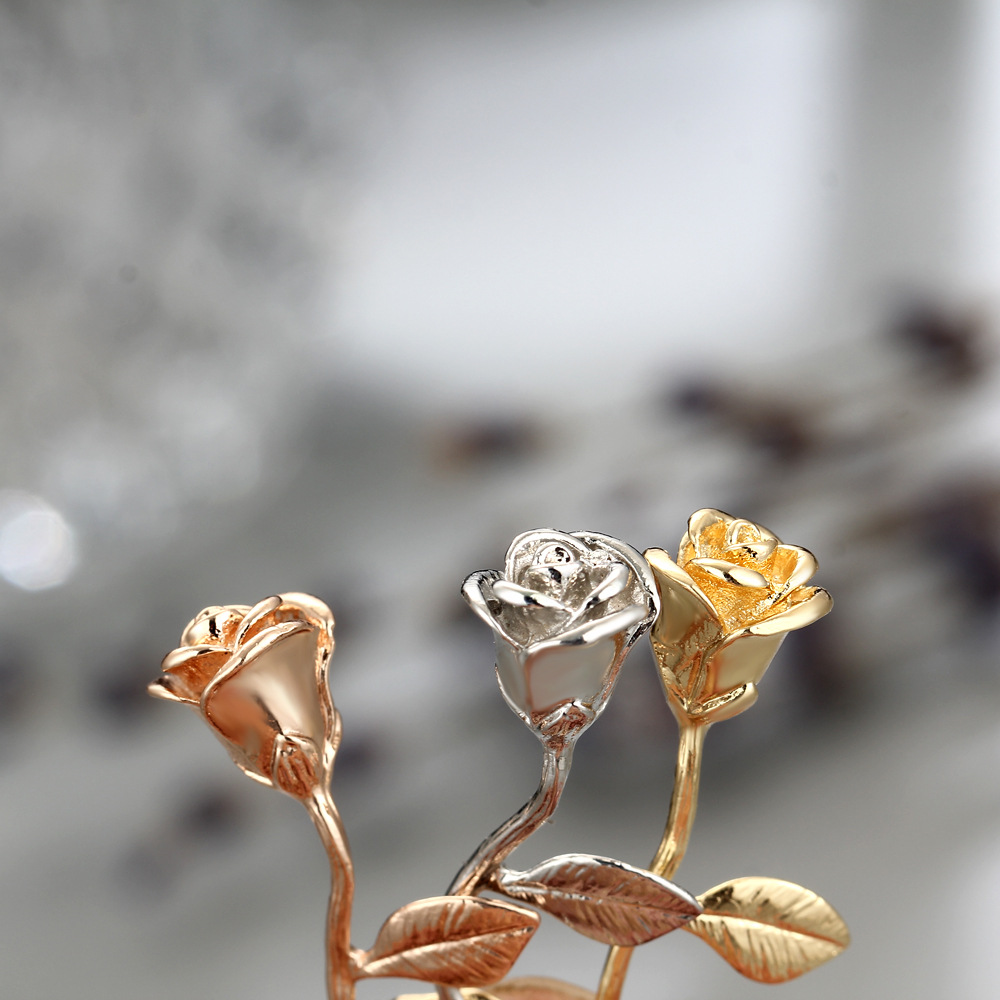 Fashion Rose Alloy Plating Womenu0027S Pendant Necklace 1 Piece