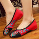 2020 Embroidered Shoes Wedge Ethnic Style Cloth Shoes Square Dance Shoes Inner Height Women's Spring and Summer Shoes