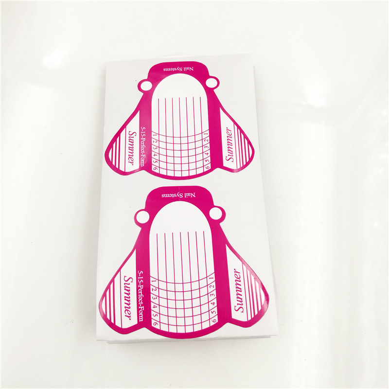 Titular de papel de uñas ensanchado titular de papel de mosca fototerapia uñas de cristal 100/500 piezas titular de papel de mariposa