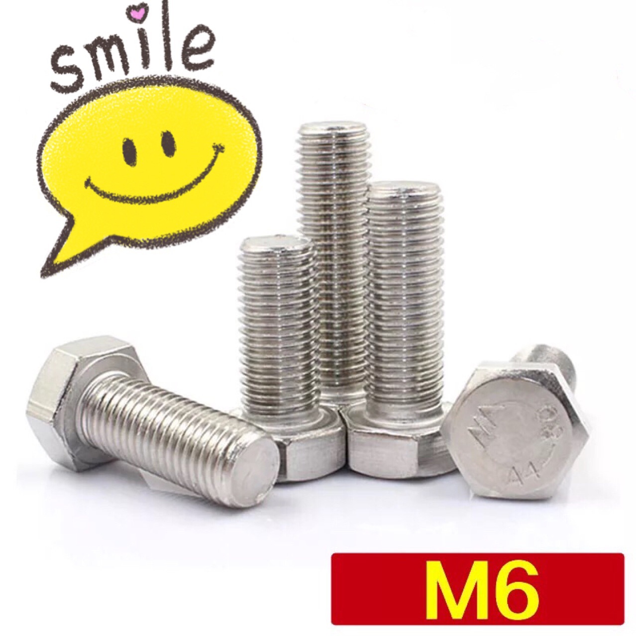 m6*8-75系列 304不锈钢DIN933螺丝 大头外六角螺栓 切边六角螺丝