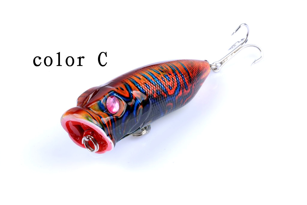 Small Popper Fishing Lures 40mm 2.3g Hard Plastic Baits Fresh Water Bass Swimbait Tackle Gear